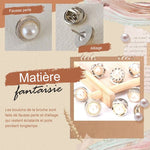 Ensemble de Boutons de Broche de Couverture de Perles (10 pièces)