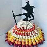 Ornement de porte-serviettes en bois de sorcière d'Halloween