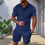 Ensemble de Polo Imprimé Décontracté pour Homme