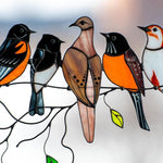 Tentures de vitrail oiseaux 🎁Promotion de la fête des mères🐦