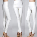 Leggings Sexy en Faux Cuir avec Doublure pour Femmes