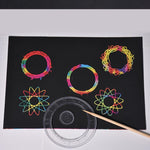 Ensemble de règles géométriques spirographes magiques