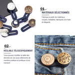 Boutons d'Extension Rétractable pour Pantalon