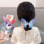 Pince à cheveux de papillon de couleur dégradée