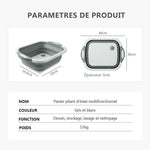Ciaovie™ Planche à Découper Pliante Avec Bac à Vaisselle