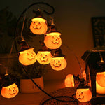 Guirlande Lumineuse Citrouille Halloween Avec Chapeaux De Sorcières
