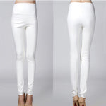 Leggings Sexy en Faux Cuir avec Doublure pour Femmes