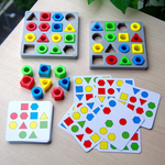 Jouet éducatif sensoriel de couleur de jeu d'association de formes