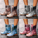 Ciaovie™ Bottes Martin Rétro à Lacets