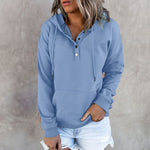 Sweat-shirt décontracté à capuche avec poche à cordon