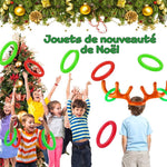 Jeu de Lancer de Bagues en Bois de Renne de Noël