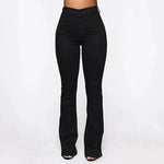 Ciaovie ™ Jean Délavé à Taille Haute pour Femmes