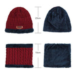 Ensemble Hiver Bonnet avec Écharpe en Tricot
