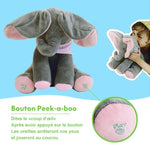 Éléphant en peluche, jeu de cache-cache électrique