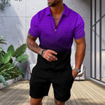 Ensemble de Polo Imprimé Décontracté pour Homme