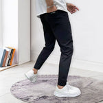 Pantalon cargo skinny multi-poches à haute extensibilité pour hommes