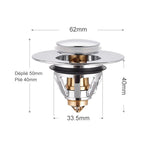 Filtre de Vidange Escamotable Universel en Acier Inoxydable