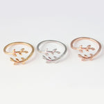 Bague de Feuille Créative