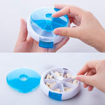 Pilulier Rond Portable Hebdomadaire