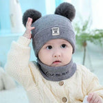 Ciaovie™ Chapeau et Écharpe Chaud Hiver Pour Bébés