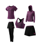 Ciaovie™ Costumes pour Dames Fitness à Séchage Rapide (5 Pièces)