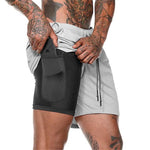 Shorts de Sport à Double Couche pour Hommes