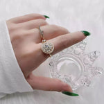 Bague Zircon Ronde Luxueuse et Délicate