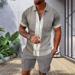 Ensemble de Polo Imprimé Décontracté pour Homme