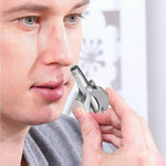 Tondeuse À Poils De Nez Manuel en Acier Inoxydable