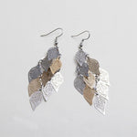 Boucle d'oreille de Feuilles de Toutes Les Couleurs