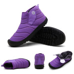 Ciaovie™ Bottes de Neige Femmes Hommes Bottines Plates Fourrées Imperméable