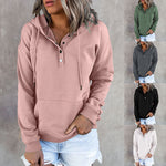 Sweat-shirt décontracté à capuche avec poche à cordon
