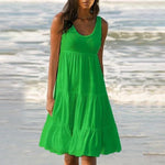 Robe de plage sans manches à encolure dégagée