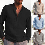 Chemise en lin col V