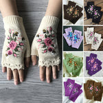 Gants chauds brodés