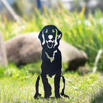 Décoration De Jardin Silhouette De Chien En Métal