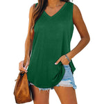 Gilet de couleur unie sans manches Swallowtail