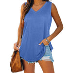 Gilet de couleur unie sans manches Swallowtail