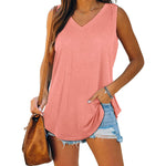 Gilet de couleur unie sans manches Swallowtail