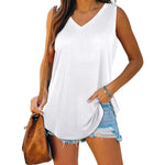 Gilet de couleur unie sans manches Swallowtail