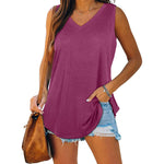 Gilet de couleur unie sans manches Swallowtail