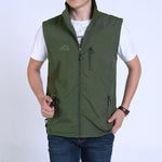 Gilet Multi-poches Imperméable et Résistant à l'Usure pour Hommes