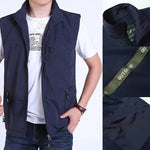 Gilet Multi-poches Imperméable et Résistant à l'Usure pour Hommes