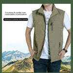 Gilet Multi-poches Imperméable et Résistant à l'Usure pour Hommes