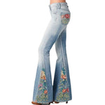 Pantalon large à imprimé floral ombré à la mode
