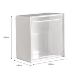 Boîte de rangement transparente anti-poussière fixée au mur