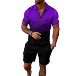 Ensemble de Polo Imprimé Décontracté pour Homme