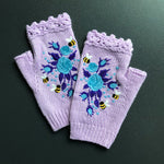 Gants chauds brodés
